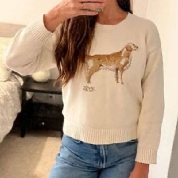 Ralph Lauren cream Golden Retriever Dog Sweater Jumper S - Picture 3 of 7